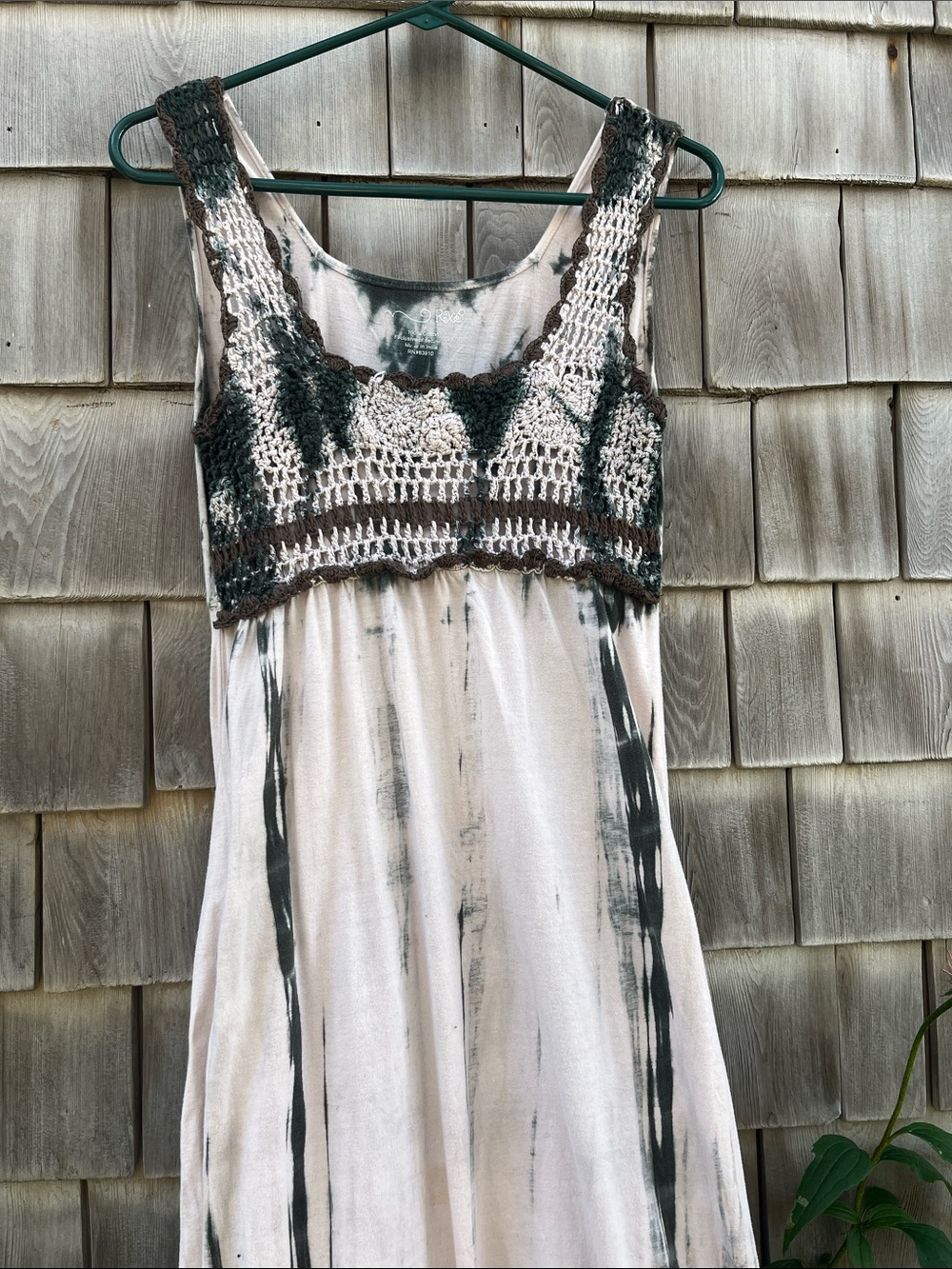 100% cotton, tie-dyed maxi dress M